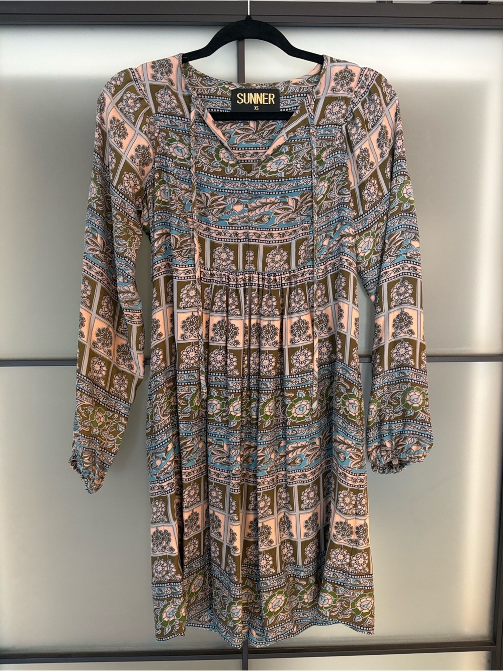 Olive & Pink Boho Printed Dress